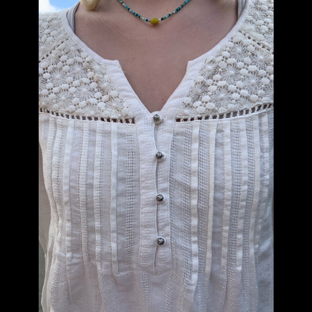 Cotton boho flowy top